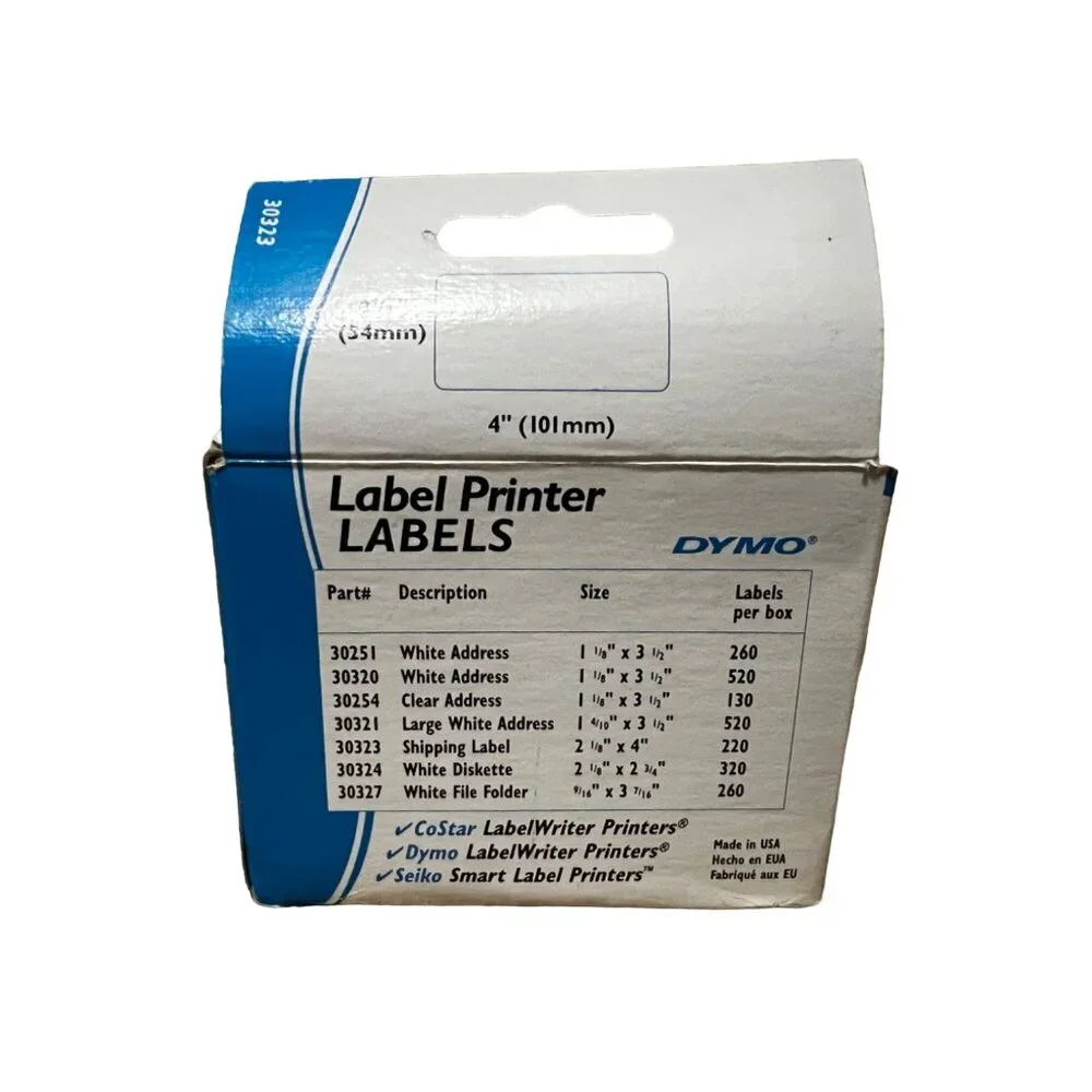 Dymo 30323 Label Printer Shipping Labels 2 1/8 x 4